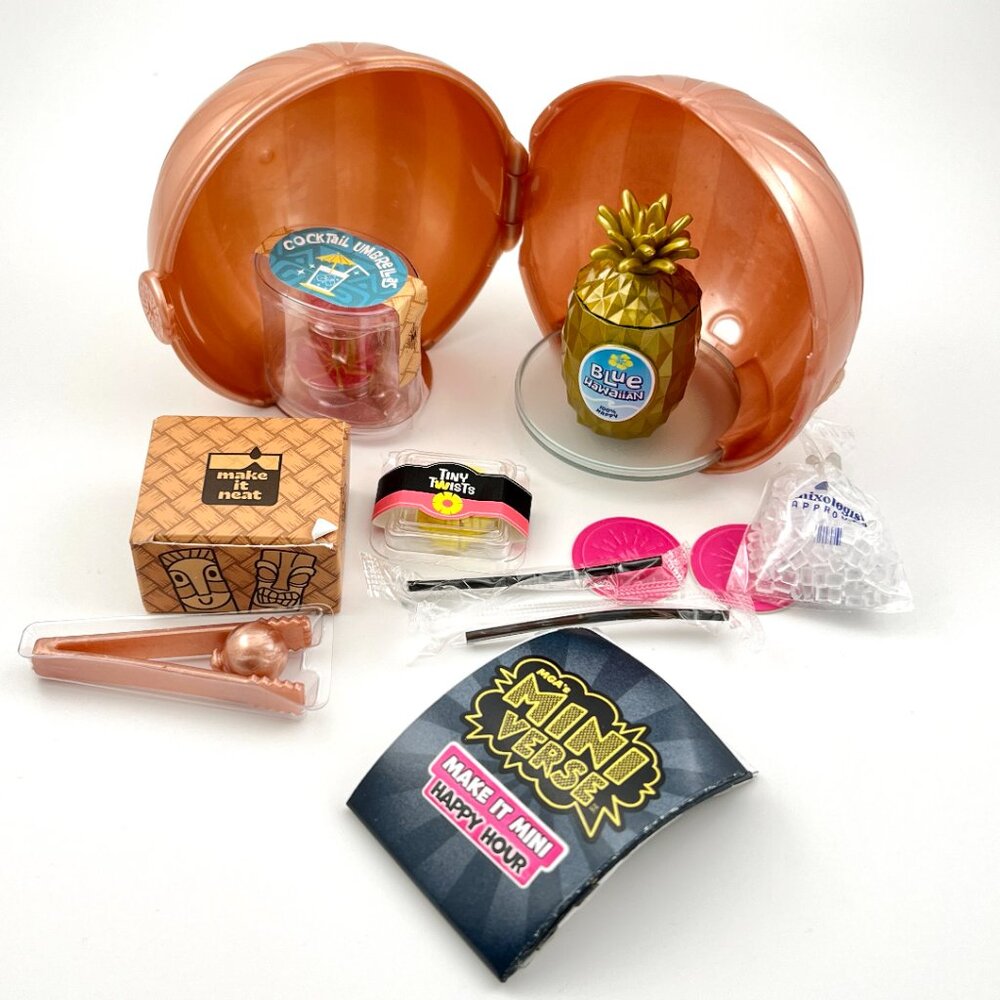 NEW MGA Miniverse Make It Mini Happy Hour Cocktail Recipe Blue Hawaiian